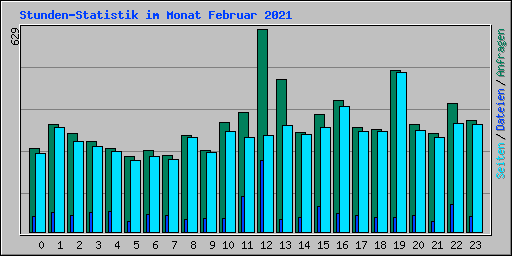 Stunden-Statistik im Monat Februar 2021