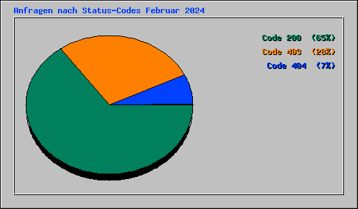 Anfragen nach Status-Codes Februar 2024