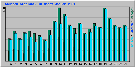 Stunden-Statistik im Monat Januar 2021