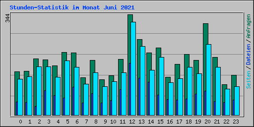 Stunden-Statistik im Monat Juni 2021