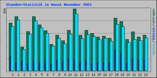 Stunden-Statistik im Monat November 2021